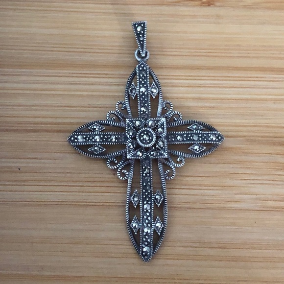 CBJ Jewelry - $47  Designer Estate Cross  Sterling Silver  Marked CBJ 925